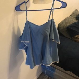 Lovely Flowy Jean Shirt